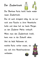 Vorschau - Arbeitsblätter - Leseheft Halloween Klasse 4 - Seite 2