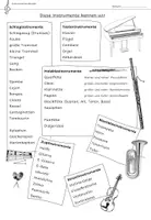 Vorschau - Arbeitsblätter - Wer kennt mehr... Instrumente? (plus Übersichtsblatt) - Deckblatt