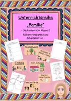 Vorschau - Unterrichtsreihen - Unterrichtsreihe Familie Sachunterricht Klasse 2 - Deckblatt