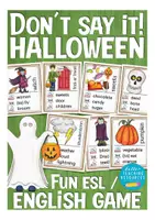 Vista previa - Unidades / Secuencias / Situaciones de Aprendizaje - Halloween game English Don't say it! - Portada