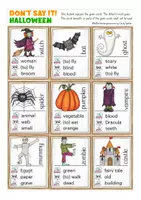 Vista previa - Unidades / Secuencias / Situaciones de Aprendizaje - Halloween game English Don't say it! - página 1