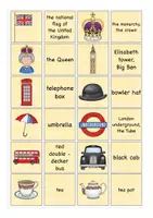 Vista previa - Tarjetas / Manipulativos - London / UK English / Inglés matching cards - página 1
