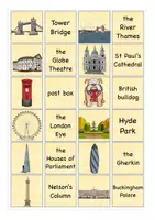 Vista previa - Tarjetas / Manipulativos - London / UK English / Inglés matching cards - página 3