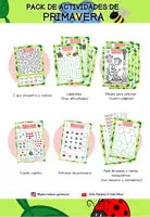 Vista previa - Unidades / Secuencias / Situaciones de Aprendizaje - PACK de ACTIVIDADES de PRIMAVERA - Imprimibles y juegos manipulativos - página 1