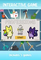 Vista previa - Unidades / Secuencias / Situaciones de Aprendizaje - Professions - 5 Interactive Activities (ENGLISH games) - Portada