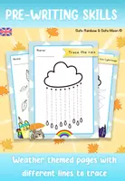 Vista previa - Unidades / Secuencias / Situaciones de Aprendizaje - WEATHER Activities: pre-writing skills - ENGLISH - Portada