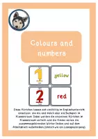 Vorschau - Arbeitsblätter - Colours and numbers, Suchspiel, Lesespaziergang, Schleichdiktat - Deckblatt