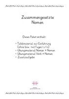 Vorschau - Arbeitsblätter - Zusammengesetzte Nomen - Einführung und Übung - Deckblatt