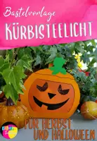Vorschau - Mal- und Bastelvorlagen - Kürbislaterne für Teelicht- Bastelanleitung Grundschule - Deckblatt