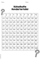 Vorschau - Arbeitsblätter - Rätselhafte Hundertertafel (Zahldarstellung +Orientierung Hundertertafel) - Seite 3