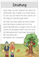 Vorschau - Arbeitsblätter - Lesespur "Laternenfest" (Klasse 2/3) - Seite 1