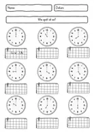 Vorschau - Arbeitsblätter - Mathematik 1: Arbeitsblätter Uhrzeit ganze Stunde - Seite 2