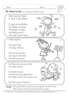 Vista previa - Hojas de trabajo - Lesen und Malen Herbst Deutsch / Alemán gratuito - página 2