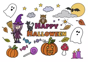 Vorschau - Mal- und Bastelvorlagen - 🎃Happy Halloween 👻 Ausmalbild 🌕🦉 - Seite 2