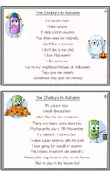 Vorschau - Arbeitsblätter - The Chalkys in Autumn - Reading Task Cards - Seite 1