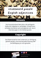 Vorschau - Spiele - Crossword puzzle - English adjectives - Seite 1
