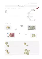Vorschau - Arbeitsblätter - Arbeitsblätter: das Geld (1. Klasse) - Deckblatt