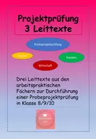 Vorschau - Arbeitsblätter - Leittexte für Projektprüfung - Wirtschaft und Beruf (AWT) - Deckblatt
