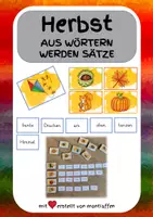 Vorschau - Stationenlernen - Herbst: Purzelsätze in der Streichholzschachtel - Deckblatt