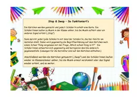 Vorschau - Bildkarten - School things (Stop & Swap Cards) - Seite 1