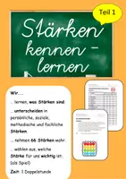 Vorschau - Unterrichtsreihen - Stärken in der Berufsorientierung/für die Bewerbung (Teil 1) - Deckblatt