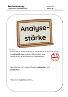 Vorschau - Unterrichtsreihen - Stärken - Steckbrief in der Berufsorientierung/für die Bewerbung (Teil 2) - Seite 1