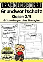 Vorschau - Arbeitsblätter - Trainingsheft Grundwortschatz 3/4 - Teil 6: Schreibungen, für die nicht auf Strategien zurückgegriffen wird - Deckblatt