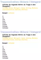 Vorschau - Arbeitsblätter - Treppenschreiben Metzgerei Bäckerei - DaZ - Alphabetisierung - Deckblatt