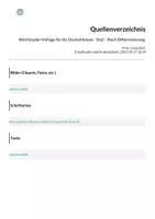 Vorschau - Anderer Materialtyp - Wochenplan Vorlage für die Deutschklasse - DaZ - 3fach Differenzierung - Seite 1