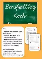 Vorschau - Arbeitsblätter - Koch / Köchin - In den Alltag einfühlen - Deckblatt