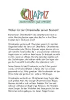 Vorschau - Text - Woher hat der Ohrenkneifer seinen Namen? - Deckblatt