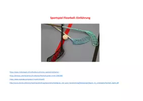 Vorschau - Stundenentwürfe - Hockey 1: Floorball Einführung/Hinführung - Seite 1