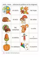 Vorschau - Spiele - Spanisch Herbst Memory Spiel otoño - Seite 1