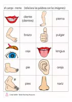 Vorschau - Spiele - partes del cuerpo Memo Spanisch - Seite 2