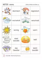 Vorschau - Spiele - Wetter Spiel Deutsch (Wortschatz) - Seite 1