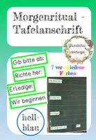 Vorschau - Poster - Tafelmaterial Morgenritual - hellblau (Klassenorganisation) - Deckblatt