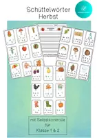 Vorschau - Arbeitsblätter - Schüttelwörter HERBST - Purzelwörter Rechtschreibrätsel Analyse-Synthese-Karten - Deckblatt