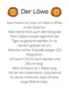 Vorschau - Arbeitsblätter - Mein Name ist Löwe - Deckblatt