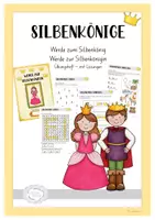 Vorschau - Arbeitsblätter - Paket - Silbenkönige - Vokale lernen - Seite 1