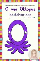 Vorschau - Stationenlernen - O wie Oktopus - Bastelvorlage - Deckblatt