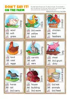 Vorschau - Spiele - Don´t say it! FARM (animals, tools etc.) Englisch - Seite 1