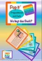 Vorschau - Aufgabenkarten - Pop it Fächer - Präpositionen und Dativ - Im Klassenzimmer - DaZ - Deckblatt
