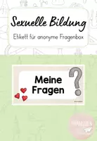 Vorschau - Präsentationen/Tafelbilder - Sexualerziehung - Etikett für anonyme Fragenbox - Deckblatt