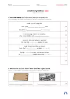 Vorschau - Test - Orange Line 1 Unit 1 Vokabeltest / vocabulary test (reading corner + rooms) - Seite 2