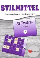 Vorschau - Spiele - Stilmittel/Rhetorische Figuren Interaktives Merk es dir - Deckblatt