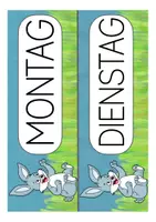 Vorschau - Präsentationen/Tafelbilder - Hase / Hasenklasse Tagestransparenz und Tafelkalender - Seite 1
