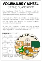 Vorschau - Arbeitsblätter - IN THE CLASSROOM - Vocabulary Wheel - Seite 1