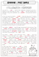 Vorschau - Arbeitsblätter - Halloween – Englisch, Past Simple, Grammatik, Arbeitsblatt, Past Tense, Simple Past, Halloween Story, Lückentext, Englischunterricht | Worksheet, Übungen, Klasse 6, 7, Sekundarstufe - Seite 2