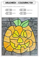 Vorschau - Arbeitsblätter - Halloween - Colouring Fun (Parts of Speech) 2 Worksheets - Seite 3