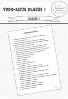 Vorschau - Anderer Materialtyp - To-do Liste Klasse 1 - Deckblatt